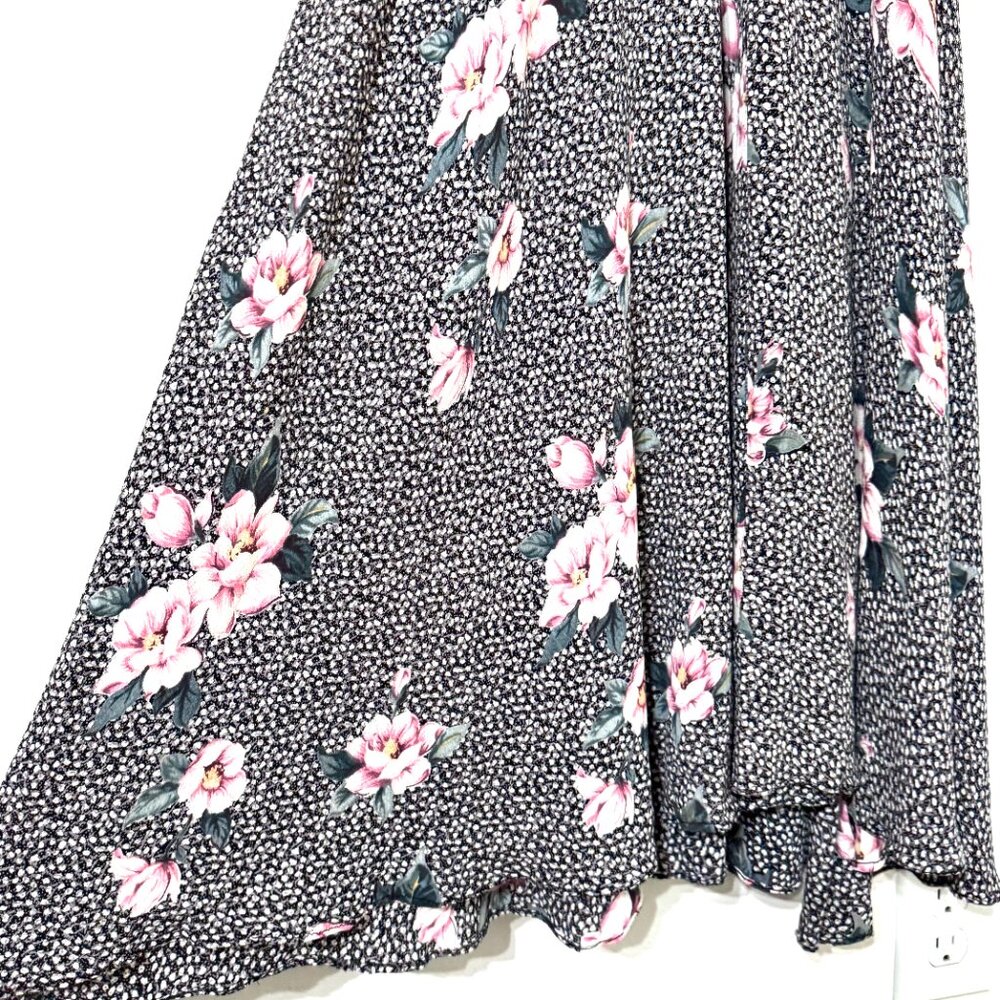 Vtg 90s Starina Bias Cut Maxi Dress Floral Grunge Roses Whimsigoth Charmed Goth - Picture 3 of 14